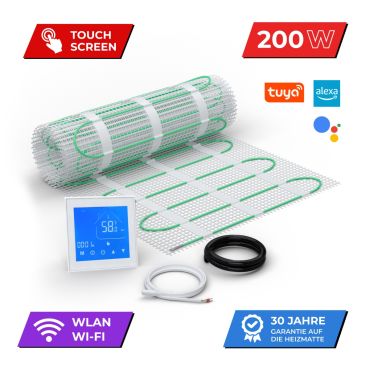 Heizmatten Set BZ-200 mit Thermostat MCS 450 WIFI Touch weiß