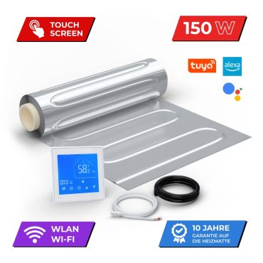 Alu Heizmatten Set AZ-150 mit Thermostat MCS 450 WIFI Touch weiß