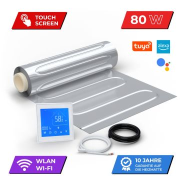 Alu Heizmatten Set AZ-80 mit Thermostat MCS 450 WIFI Touch weiß