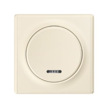 LED-Kontrollschalter mit Florence Abdeckrahme - beige
