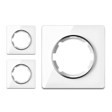 3x Garda Glas- Abdeckrahmen Set - weiß