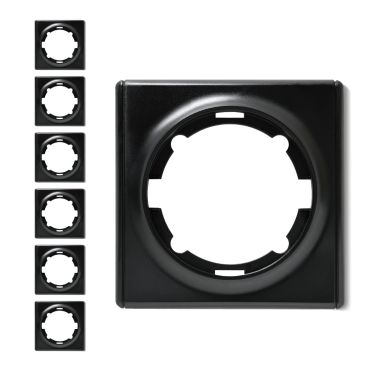 7x Florence Abdeckrahmen Set - schwarz