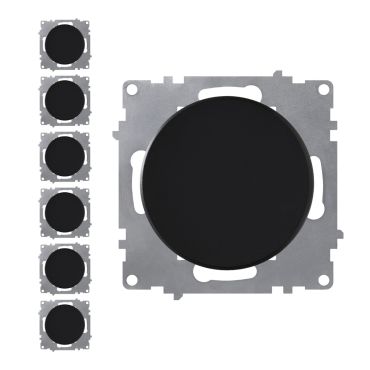 7x Ein-Aus-Lichtschalter Set - schwarz