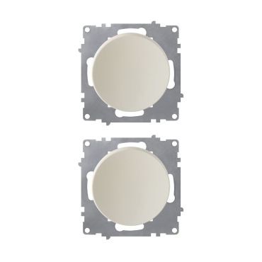 2х Ein-Aus-Lichtschalter Set - beige