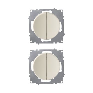 2х Serienschalter Set - beige