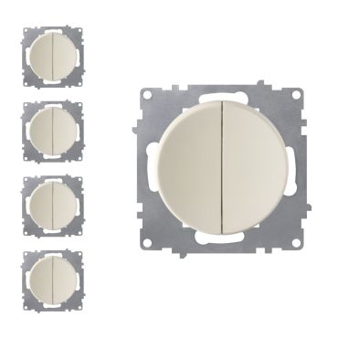 5x Serienschalter Set - beige
