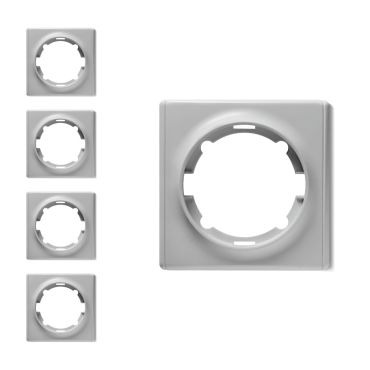 5x Florence Abdeckrahmen Set - grau