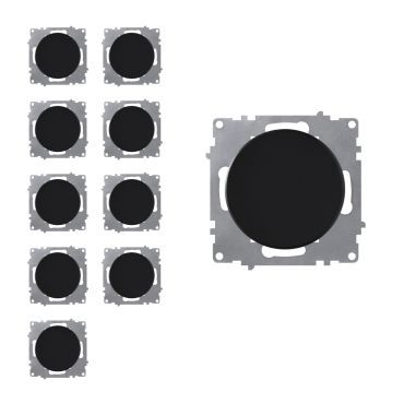 10x Ein-Aus-Lichtschalter Set - schwarz