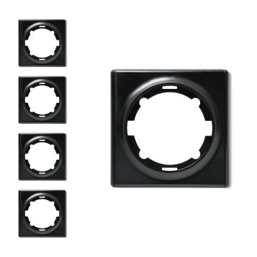 5x Florence Abdeckrahmen Set - schwarz