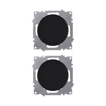 2х Ein-Aus-Lichtschalter Set - schwarz