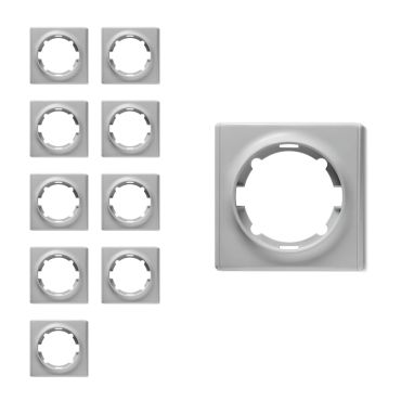 10x Florence Abdeckrahmen Set - grau