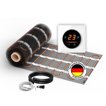 Heizmatte WARMON CLASSIC LIGHT 100 W/m² mit WiFi-Thermostat OKE-25 Touch und Garda Abdeckrahmen