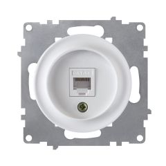 Daten-Anschlussdose, Netzwerkdose 1xRJ45, CAT5e, Unterputz, ohne Rahmen