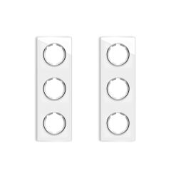 2х Garda Glas- Abdeckrahmen Set: Abdeckrahmen 3fach, senkrecht