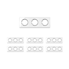 7х Garda Glas- Abdeckrahmen Set: Abdeckrahmen 3fach, waagerecht