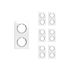 7х Garda Glas- Abdeckrahmen Set: Abdeckrahmen 2fach, senkrecht