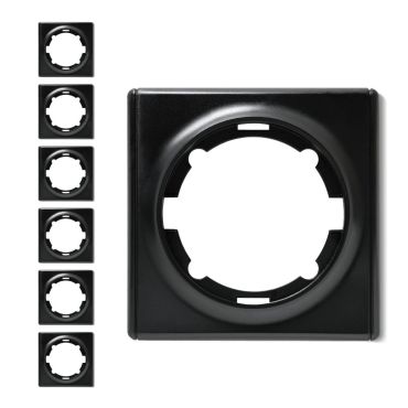 7x Florence Abdeckrahmen Set - schwarz
