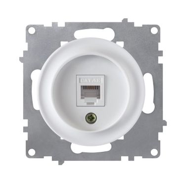 Daten-Anschlussdose, Netzwerkdose 1xRJ45, CAT5e, Unterputz, ohne Rahmen