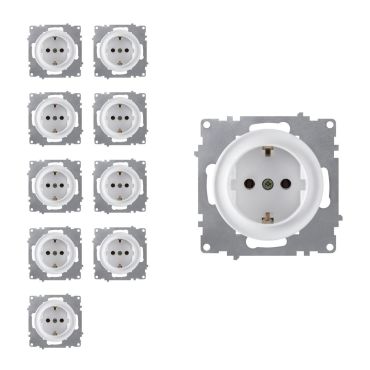 10x Schuko-Steckdosen Set
