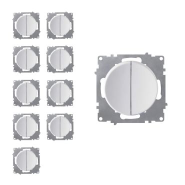 10x Serienschalter Set - weiß
