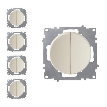 5x Serienschalter Set - beige