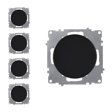 5x Ein-Aus-Lichtschalter Set - schwarz
