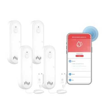 4x Stahlmann AquaPro W25 WiFi Wassermelder mit externem Sensor