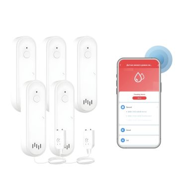 5x Stahlmann AquaPro W25 WiFi Wassermelder mit externem Sensor