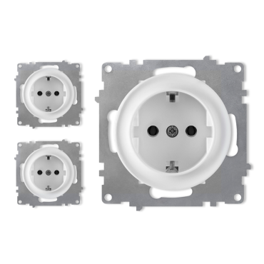 3x Schuko-Steckdosen Set - weiß