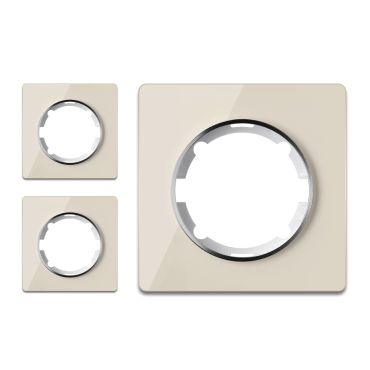 3x Garda Glas- Abdeckrahmen Set - beige