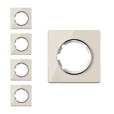 5x Garda Glas- Abdeckrahmen Set - beige