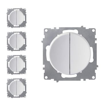 5x Serienschalter Set - weiß