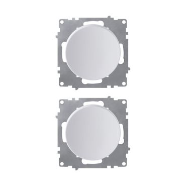 2х Ein-Aus-Lichtschalter Set - weiß