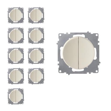 10x Serienschalter Set - beige