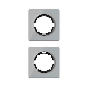 2х Garda Glas- Abdeckrahmen Set - grau