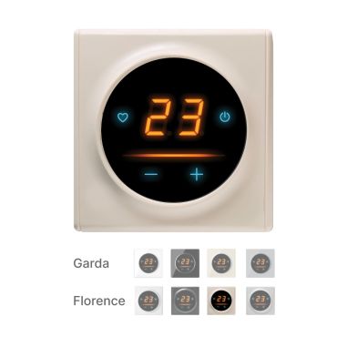 Raumthermostat OneKeyElectro 25 WIFI Touch mit Florence Abdeckrahme - beige