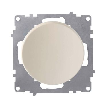 Tastschalter einfach, Lichtschalter Unterputz, ohne Rahmen, rund, beige
