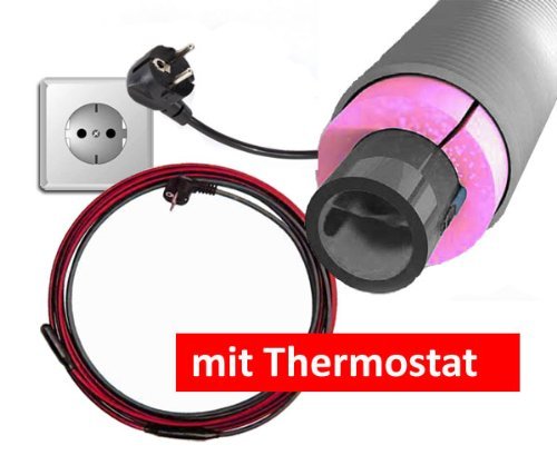 12m Frostschutz Heizkabel Mit Thermostat - Rohrbegleitheizung IP68
