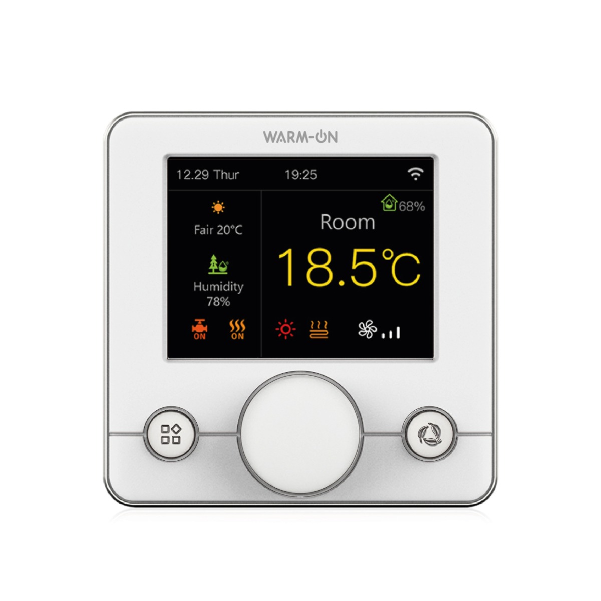 WARMON Temperaturregler, Smart Thermostat R7C-716 WIFI mit Farb-LCD-Bildschirm für elektrische Fußbodenheizung Amazon Alexa & Google Home in Weiß