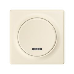 LED-Kontrollschalter mit Florence Abdeckrahme - beige