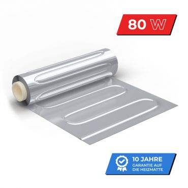 Alu-Heizmatte für Parkett / Laminat 80 W/m² 